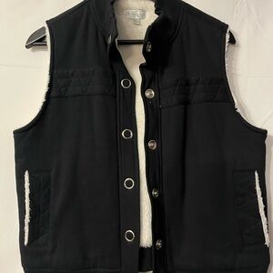 Studio Works Black and Cream Vest